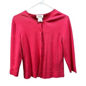 Talbots Rayon Pink Cardigan -S